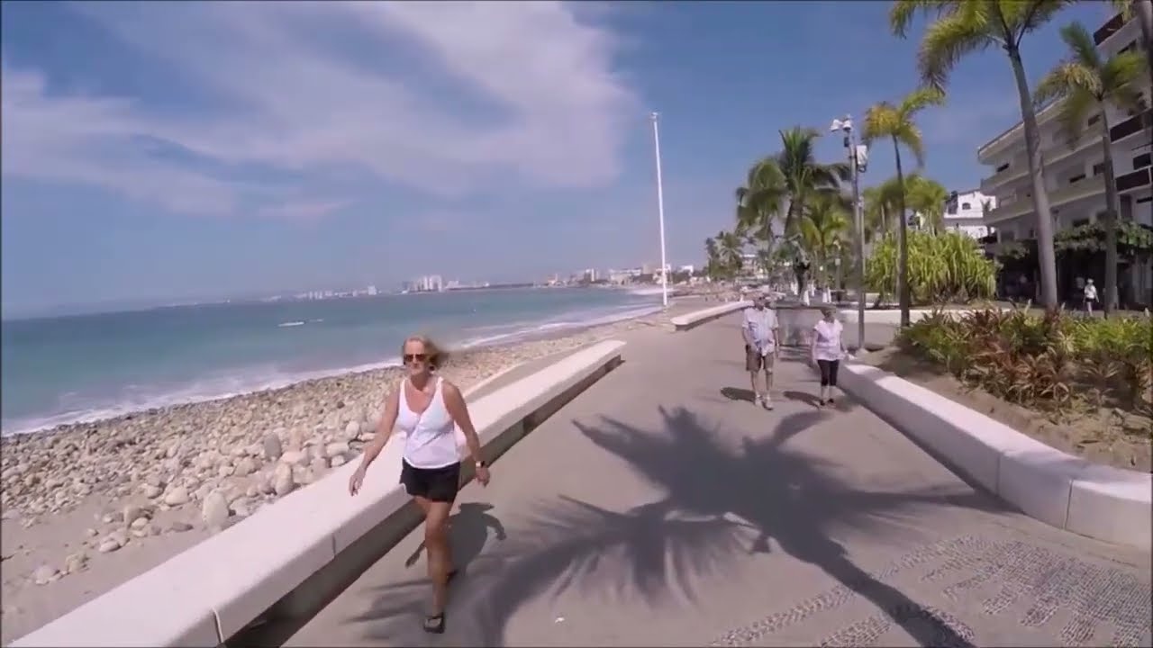 Puerto Vallarta Malecon Narrated Travel Video. Vacation Visit Puerto Vallarta.