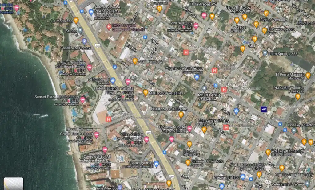 Versalles Restaurant List, Puerto Vallarta