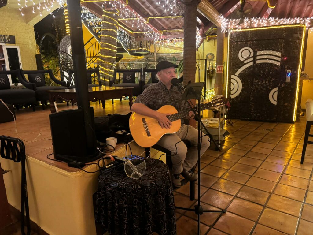 Flaming Spanish coffee at Casa Isabel