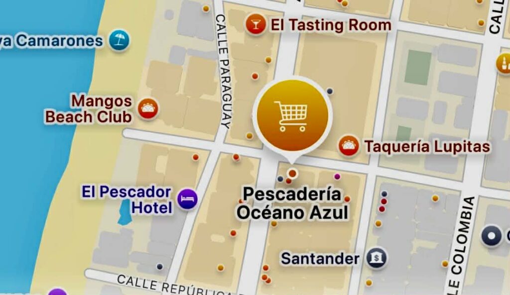 Fresh Seafood Market at Pescadería Oceano Azul