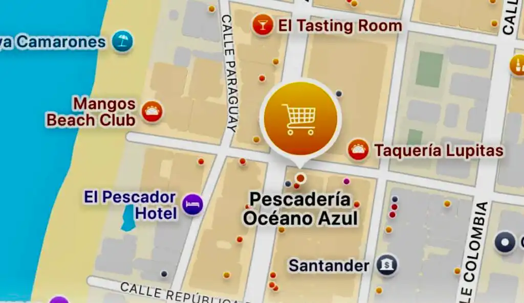 Fresh Seafood Market at Pescadería Oceano Azul