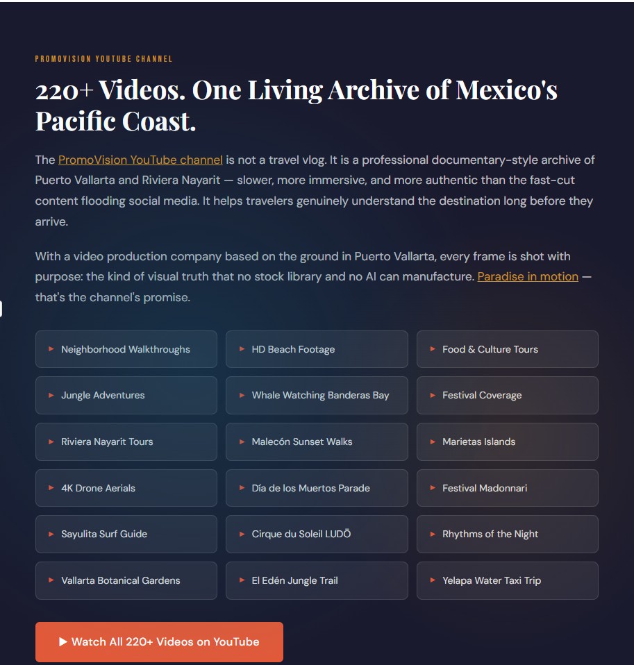 The Ultimate Video Travel Guide to Puerto Vallarta & Riviera Nayarit