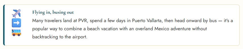 Discover Mexico by Bus via Puerto Vallarta