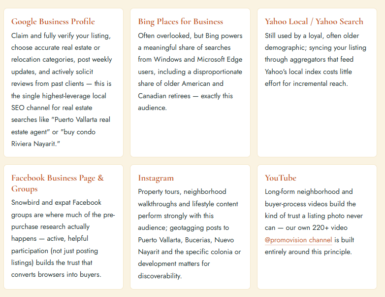 Visibility on Google, Bing, Yahoo, Facebook & Instagram