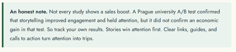 An honest note. Not every study shows a sales boost.